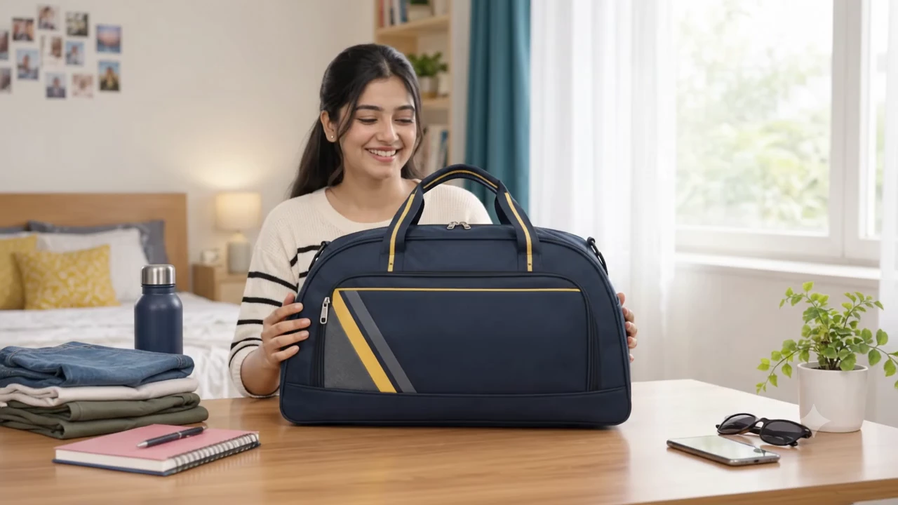 Soft-sided travel bags packed for a journey