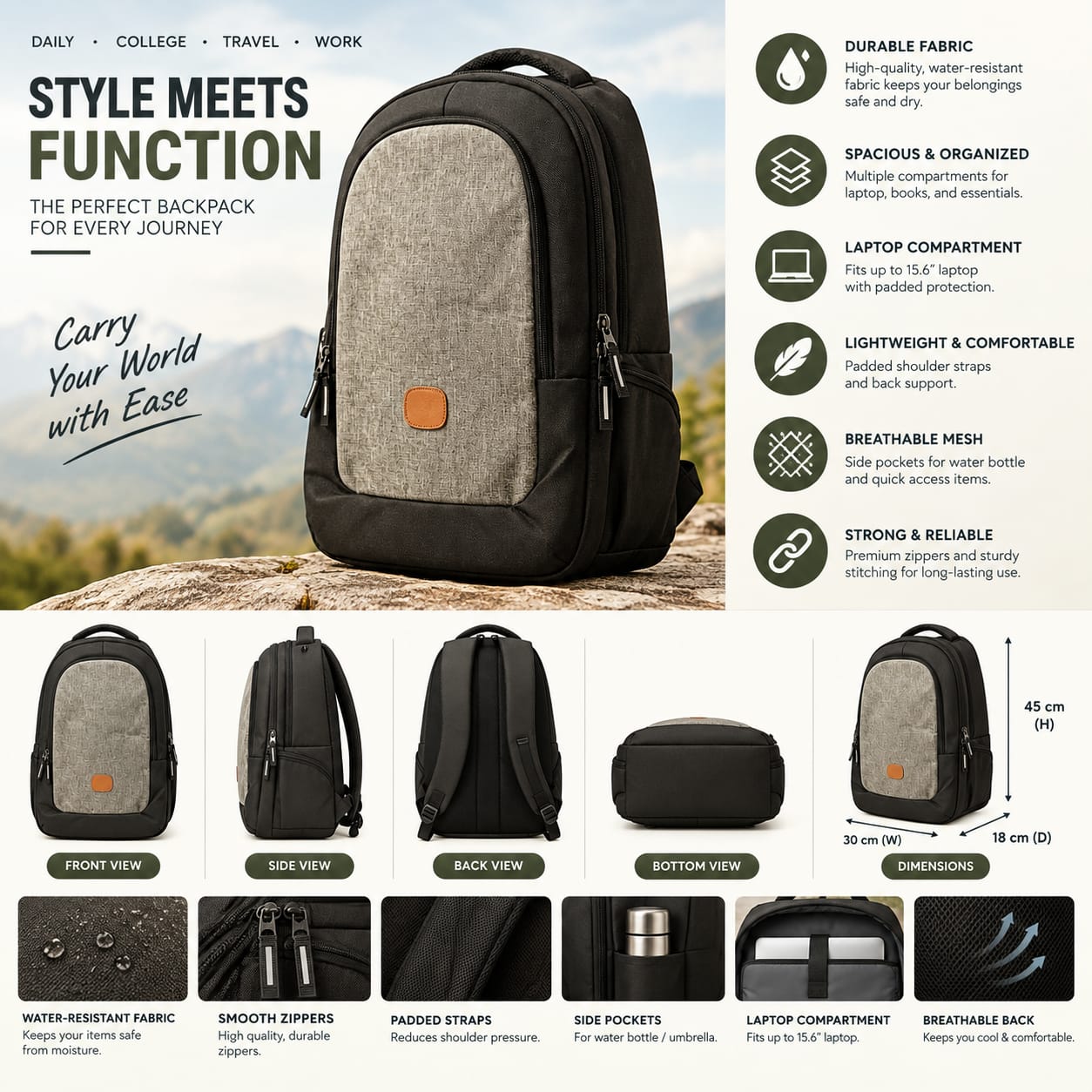 Office bag manufactured by Sri Vinayaga Bag Industries